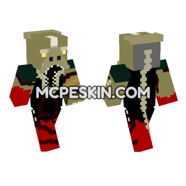 Trex Dopant Minecraft Bedrock skin, front and back