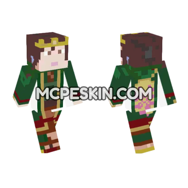 Trial Merchant Empress Minecraft Bedrock skin, front and back