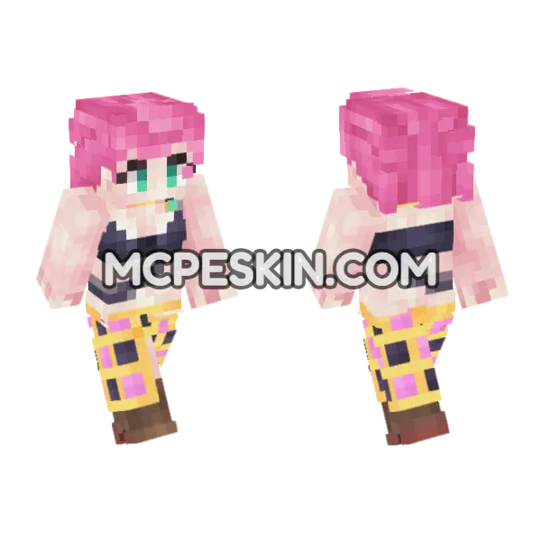 Trish Una Minecraft Bedrock skin, front and back