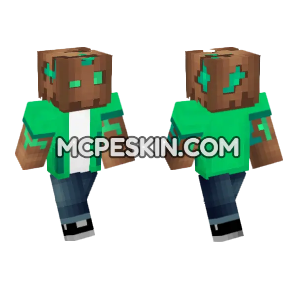 Trolero Minecraft Bedrock skin, front and back