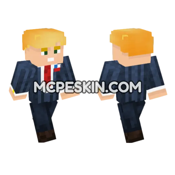 Trump Skin Minecraft Bedrock skin, front and back