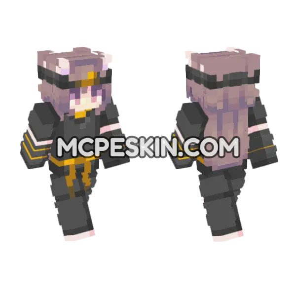Tsubaki Skin Minecraft Bedrock skin, front and back