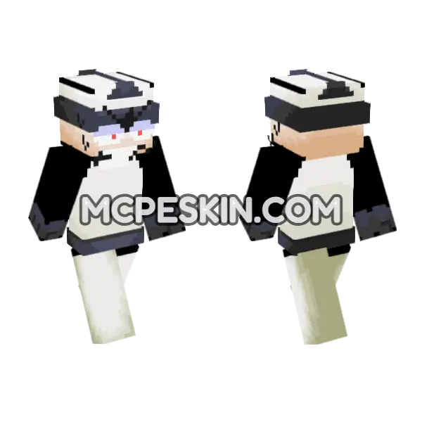 Tsukareta Expunged FNF Minecraft Bedrock skin, front and back