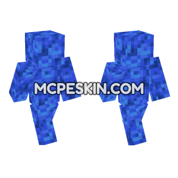 Tube Coral Block Minecraft Bedrock skin, front and back