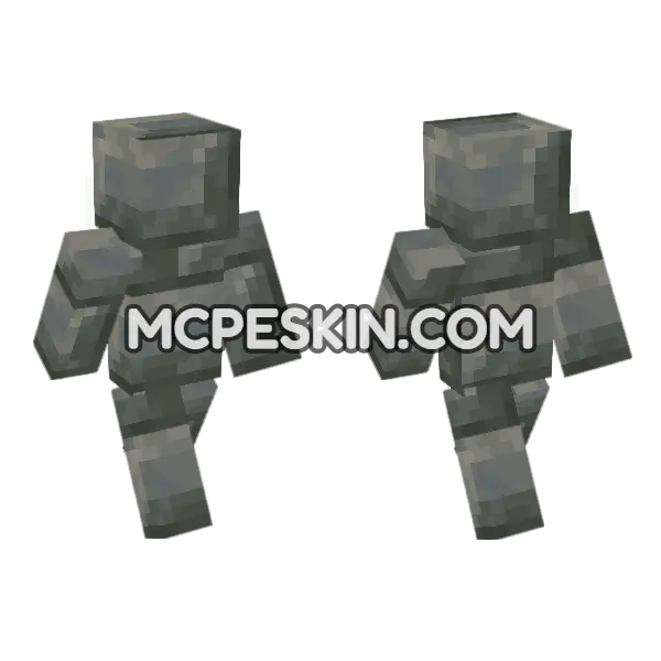 Tuff Bricks Minecraft Bedrock skin, front and back