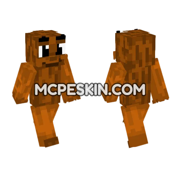 Tung Tung Tung Sahur 2 Minecraft Bedrock skin, front and back
