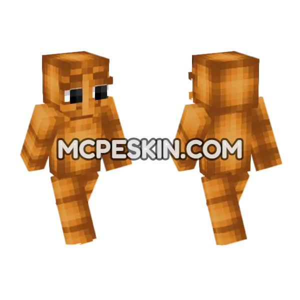 Tung Tung Tung Sahur Minecraft Bedrock skin, front and back