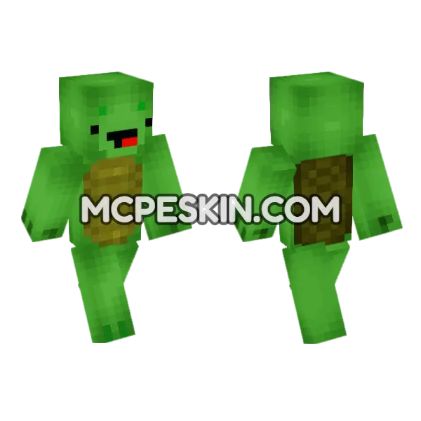 Turtle Skin Minecraft Bedrock skin, front and back