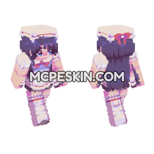 Tuxedo Sam Mei Minecraft Bedrock skin, front and back