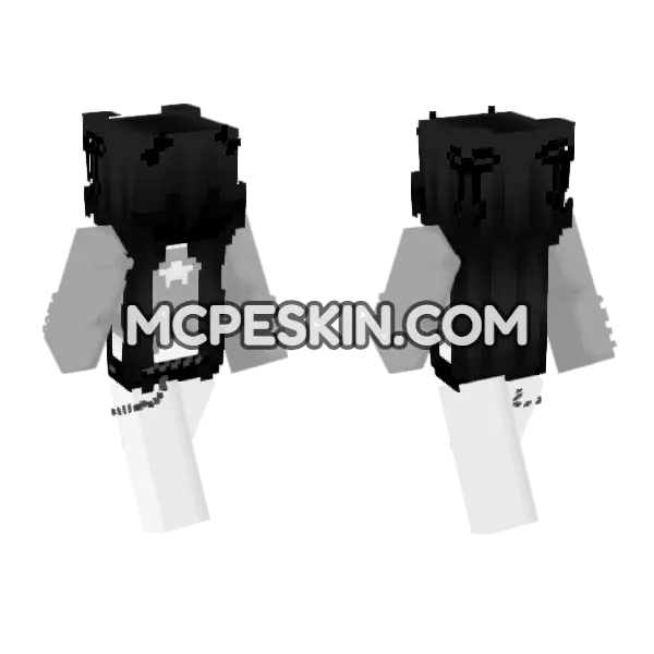 Uhm Revamped Minecraft Bedrock skin, front and back