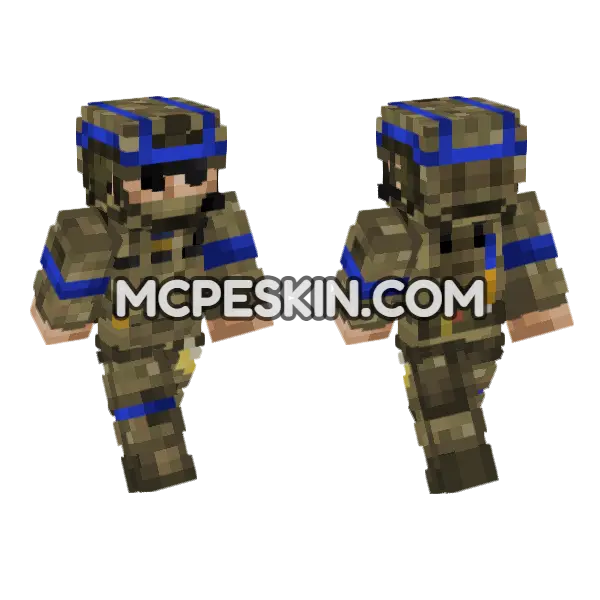 Ukrainian Army 3rd Sab V2 Minecraft Bedrock skin, front and back