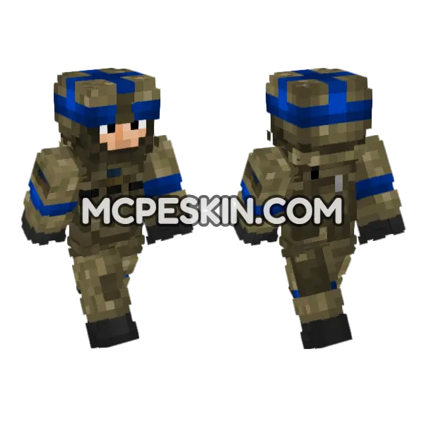 Ukrainian Army Assault Troop Minecraft Bedrock skin, front and back