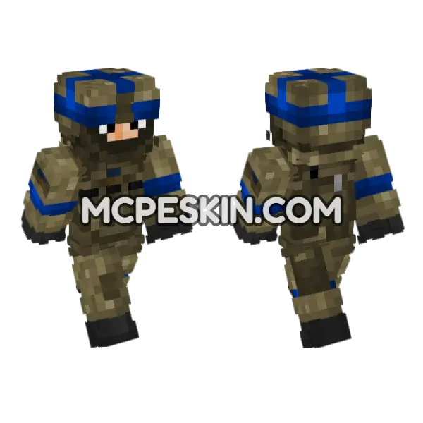 Ukrainian Army Assault Troop Minecraft Bedrock skin, front and back