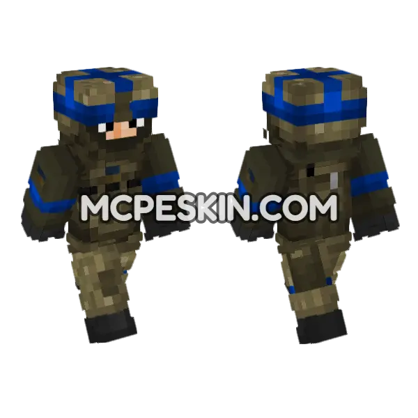 Ukrainian Army Assault Troop Minecraft Bedrock skin, front and back