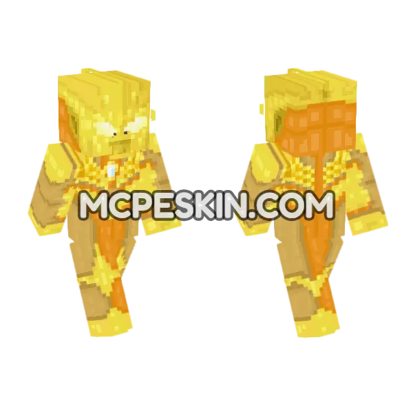Ultraman Tiga Glitter Minecraft Bedrock skin, front and back