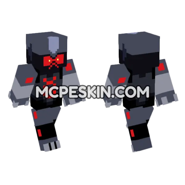 Ultron Marvel Rivals Minecraft Bedrock skin, front and back