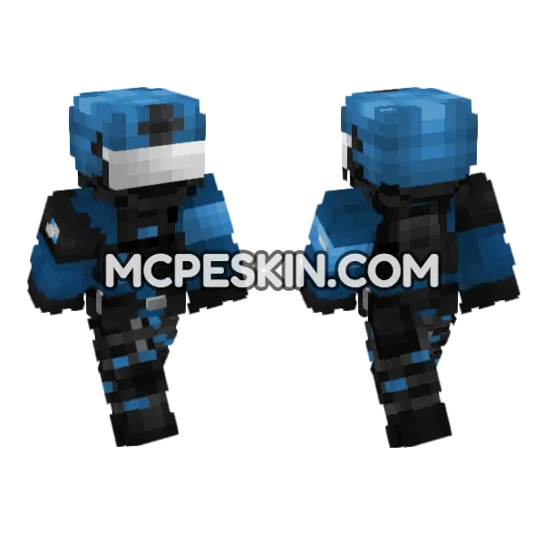 Un Goc Guard V1 Minecraft Bedrock skin, front and back