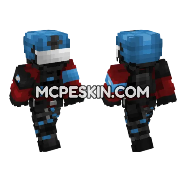 Un Goc Guard V2 Minecraft Bedrock skin, front and back