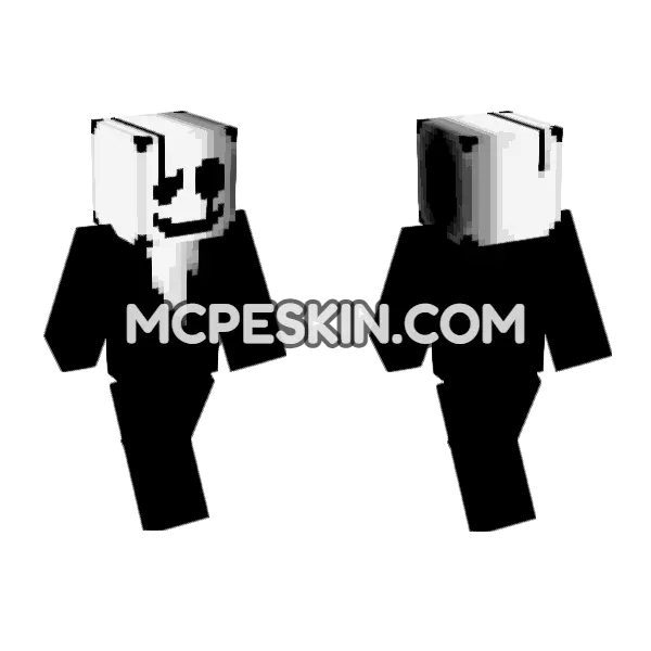 Undertale Gaster Skin Minecraft Bedrock skin, front and back