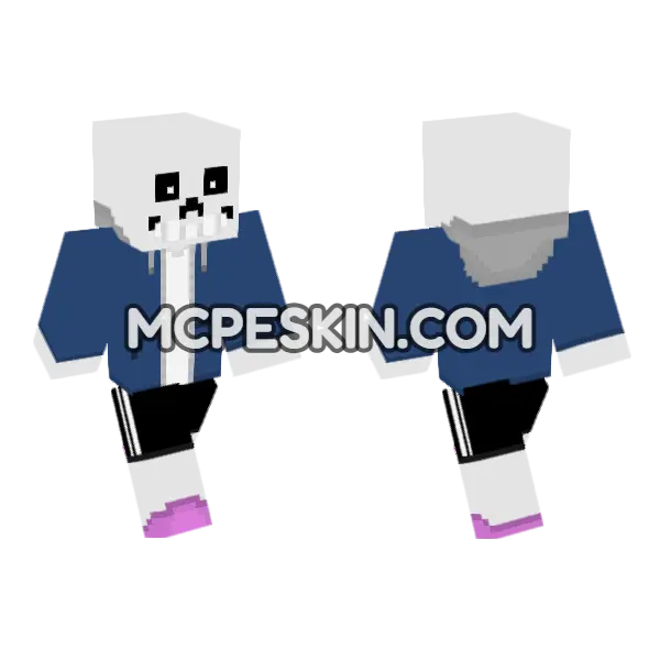 Undertale Sans Skin Minecraft Bedrock skin, front and back