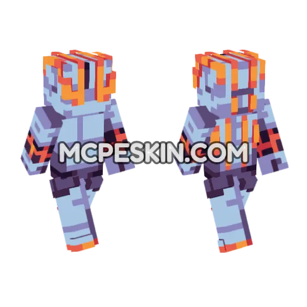 Underworld Golem Minecraft Bedrock skin, front and back