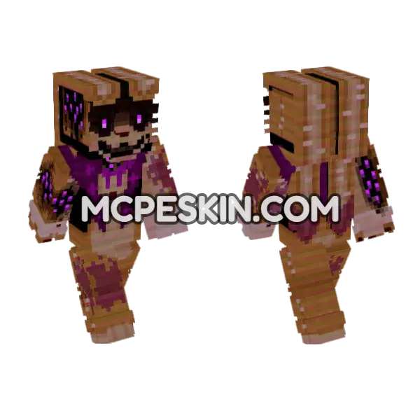 Updated Showbiz Pizza Glitchtrap, front and back