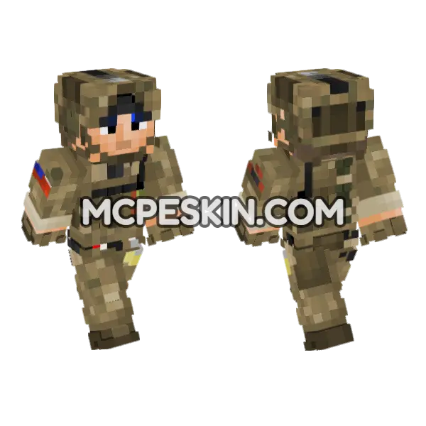 US Army 75th Ranger Regiment Minecraft Bedrock skin, front and back