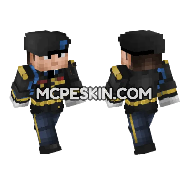 Us Army Dress Uni 2 Minecraft Bedrock skin, front and back