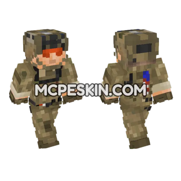 US Army JTAC Operator Minecraft Bedrock skin, front and back