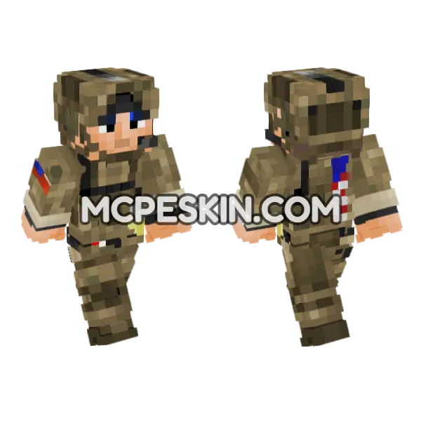 US Army Sof Greenberets1 Minecraft Bedrock skin, front and back