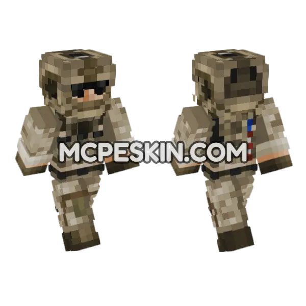 Us Navy Navyseals V2 Minecraft Bedrock skin, front and back