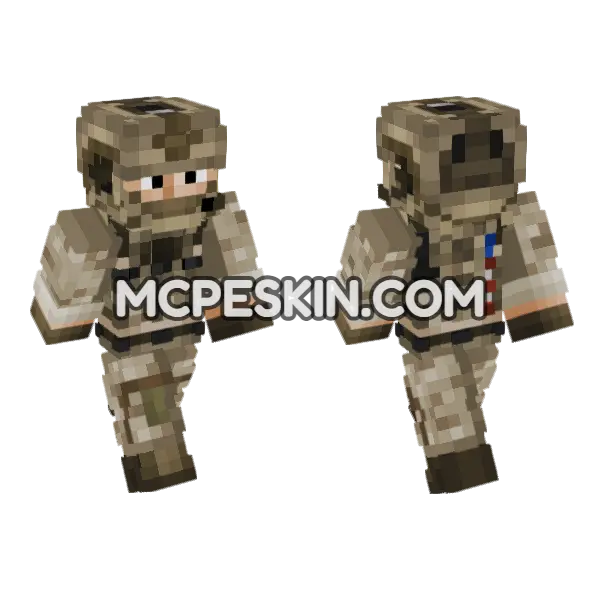 Us Navy Navyseals V3 Minecraft Bedrock skin, front and back