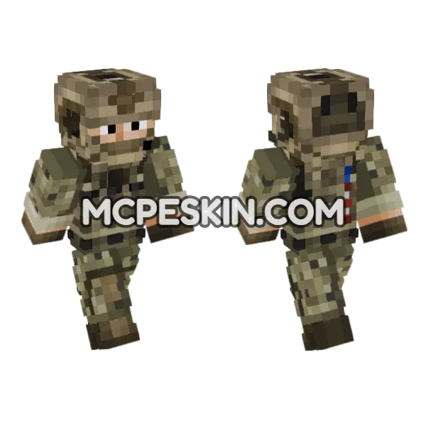 US Navy Navyseals V6 Minecraft Bedrock skin, front and back