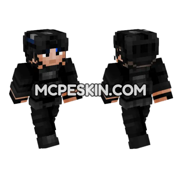 Us Secret Service Police Minecraft Bedrock skin, front and back