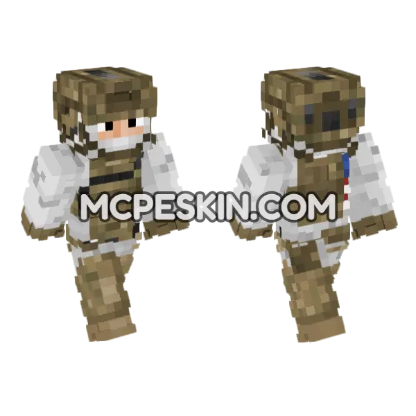 Us Sof Winter Elements Minecraft Bedrock skin, front and back