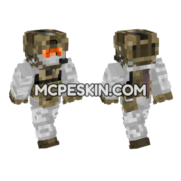 Us Sof Winter Elements V4 Minecraft Bedrock skin, front and back