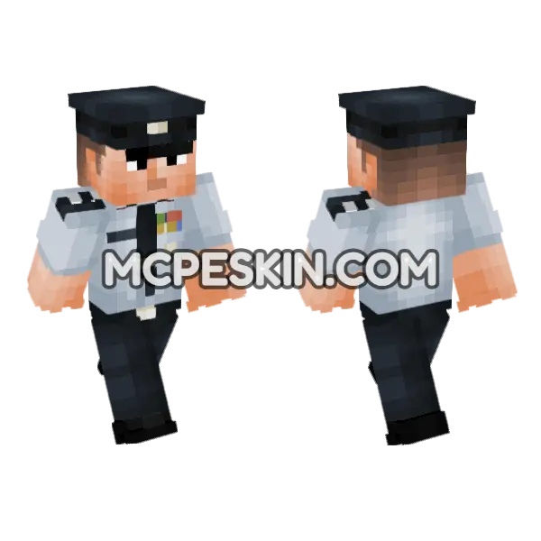 USAF Dress Uniform V2 Minecraft Bedrock skin, front and back