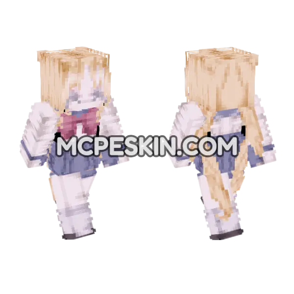Usagi Tsukino Sailor Moon Minecraft Bedrock skin, front and back