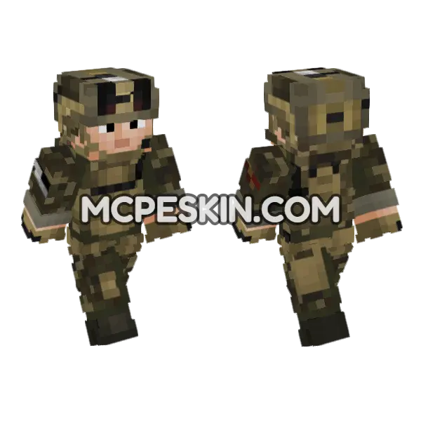 USMC Marine Raiders Minecraft Bedrock skin, front and back