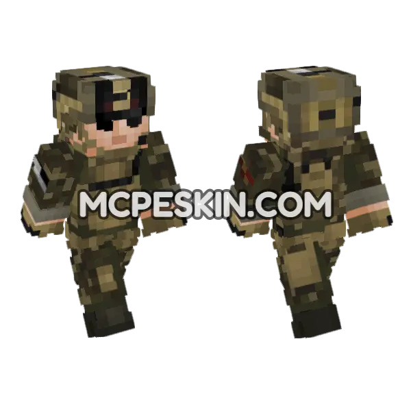 USMC Marine Raiders V2 Minecraft Bedrock skin, front and back