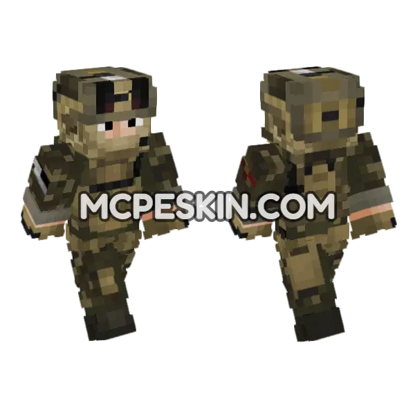 USMC Marine Raiders V3 Minecraft Bedrock skin, front and back