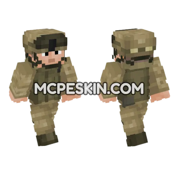USMC MPT1 Minecraft Bedrock skin, front and back
