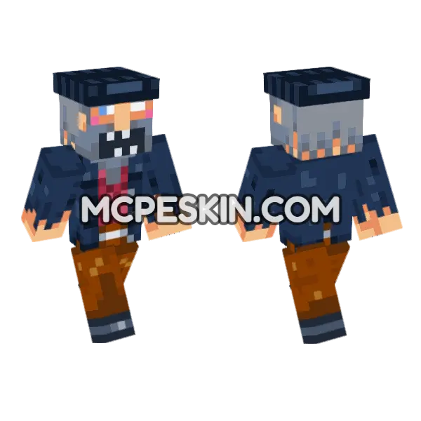 Vagrant Skin Minecraft Bedrock skin, front and back