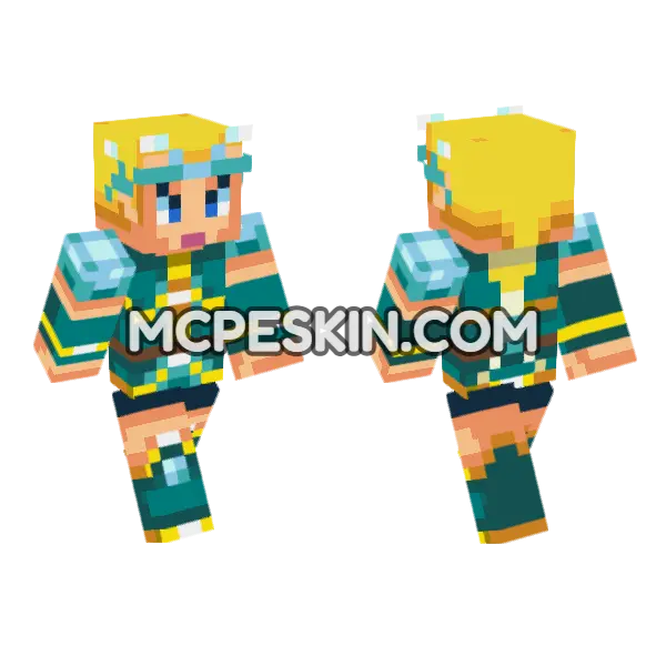 Valkyrie Warrior Minecraft Bedrock skin, front and back