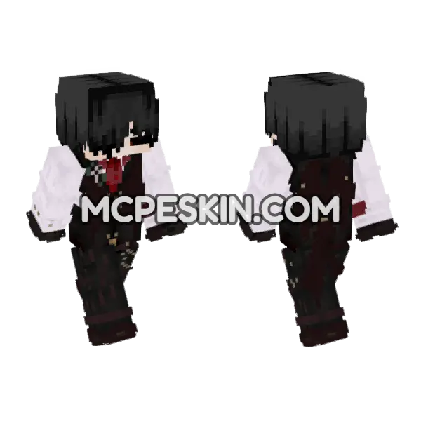 Vampire 6908212 Minecraft Bedrock skin, front and back