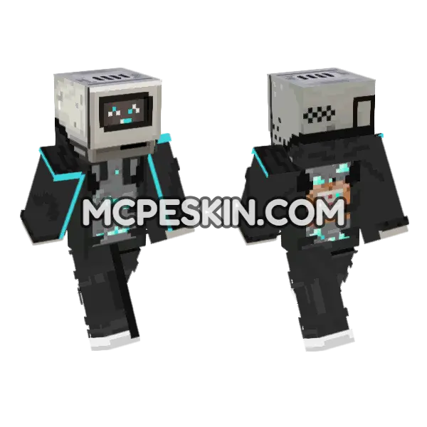 Vance Gaming Outfit Minecraft Bedrock skin, front and back