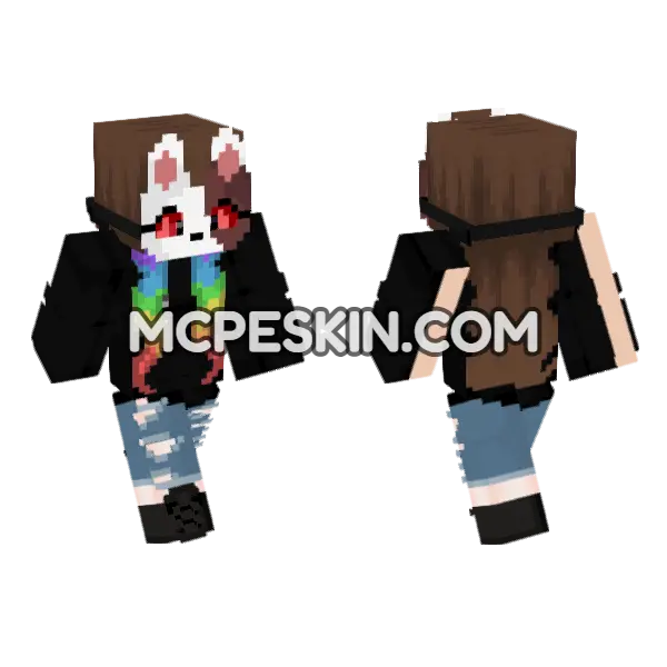 Vanny Not Mine Minecraft Bedrock skin, front and back
