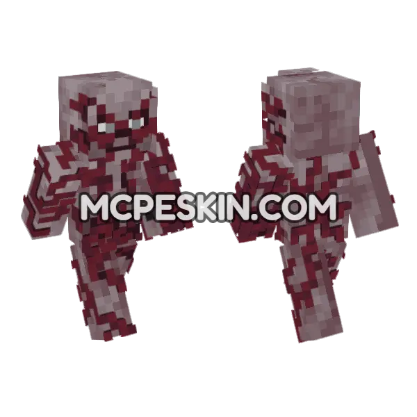 Vecna Minecraft Bedrock skin, front and back