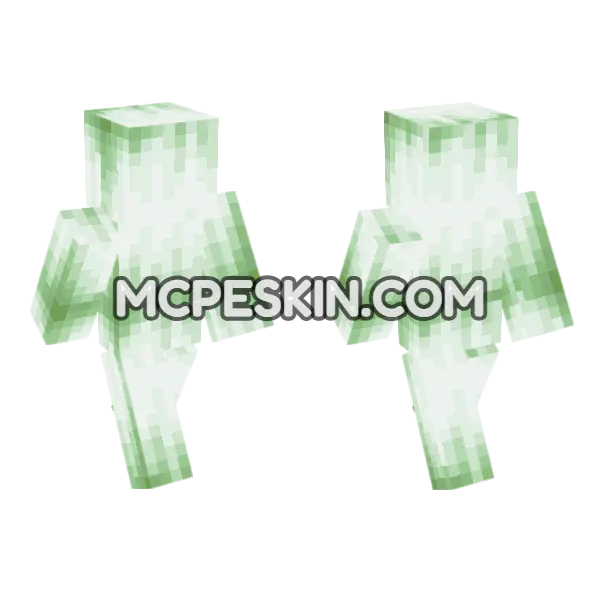 Verdant Froglight Side Minecraft Bedrock skin, front and back