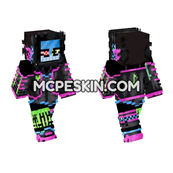 Vexin Minecraft Bedrock skin, front and back